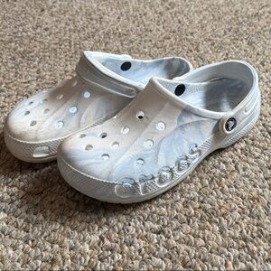 CROCS Women’s Clogs - White and Blue